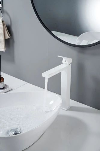 Смеситель для раковины Knotlor STABLE KN-24/WY на столешницу белый - фото 5