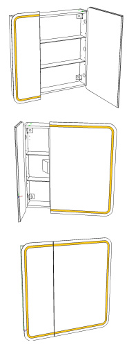 Зеркало-шкаф Corozo Алабама SD-00000902 80х15х80 подвесной цвет белый - фото 5 Зеркало-шкаф Corozo Алабама SD-00000902 80х15х80 подвесной цвет белый - фото 5