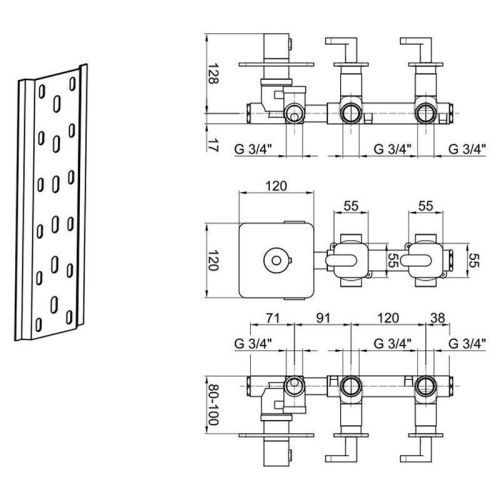 Смеситель для ванны и душа Webert Living LV971402345 настенный никель с термостатом - фото 3