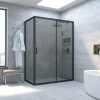 Душевой уголок Vegas-Glass ZP+ZPV TUR+NOVO ZP+ZPV NOVO h2000 100*95 02М 07 100х95 стекло тонированное профиль черный матовый без поддона