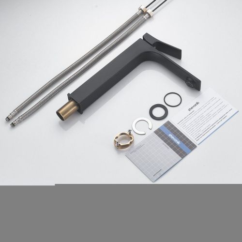 Смеситель для раковины Shevanik S6111H на столешницу черный - фото 4