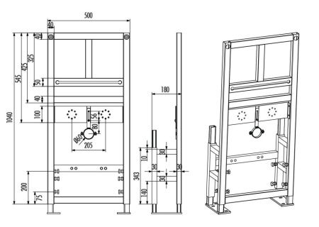 Инсталляция для раковины Creavit GLM100.00