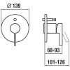 Смеситель для душа Laufen K by Laufen 3.2133.6.090.000.1 встраиваемый в стену сталь