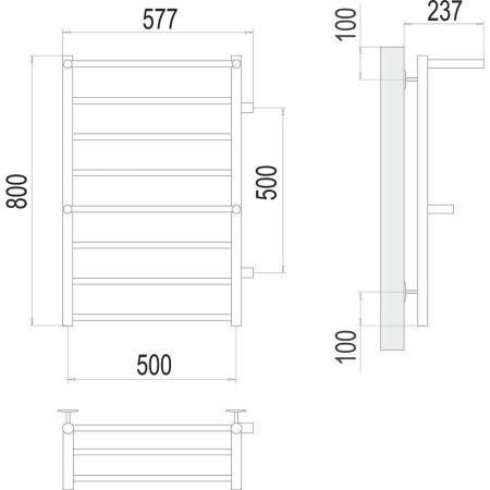 Полотенцесушитель водяной Terminus 4670078529961 60х80 хром