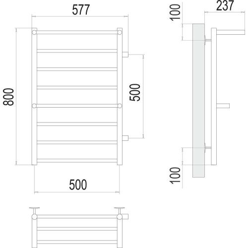 Полотенцесушитель водяной Terminus 4670078529961 60х80 хром - фото 3