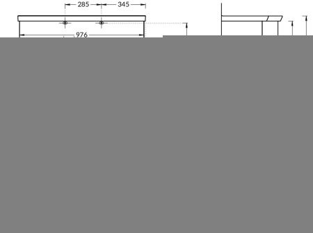 Раковина керамическая Kerama Marazzi RIVA RV.wb.100Lh 100х50 подвесная цвет белый 1 отверстие под смеситель