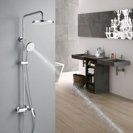 Душевая стойка Shevanik S4336 настенная цвет хром