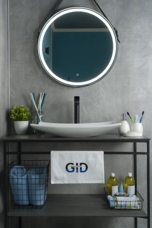 Раковина керамическая Gid Creativo 51170 60х40 накладная цвет белый без отверстий под смеситель