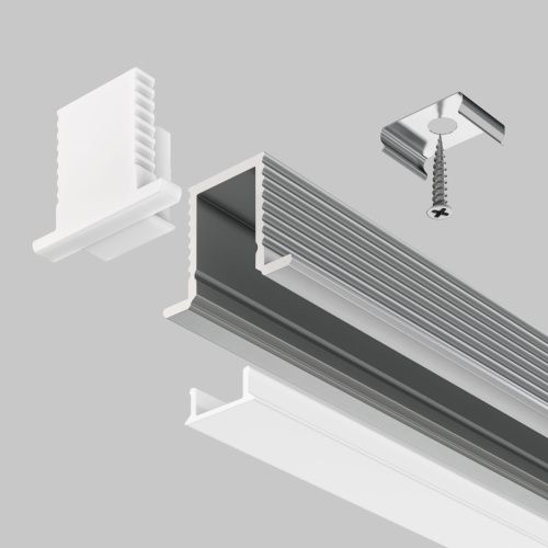 Алюминиевый профиль встраиваемый с накладным фланцем Maytoni Led Strip ALM-1209-S-2M - фото 3