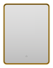 Зеркало с подсветкой Brevita Mercury MER-Rett6-060/80-gold 60х80 подвесное