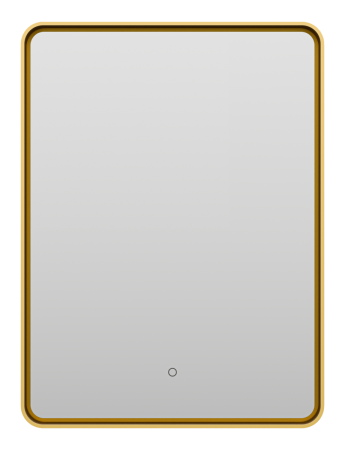 Зеркало с подсветкой Brevita Mercury MER-Rett6-060/80-gold 60х80 подвесное
