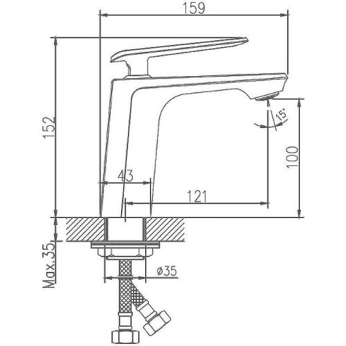 Cмеситель Haiba HB10548-8 на раковину белый/хром - фото 5