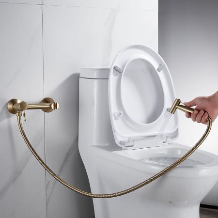 Гигиенический душ со смесителем Shevanik S107G золото