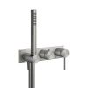 Смеситель для ванны Gessi GESSI 316 54038#239 встраиваемый в стену нержавеющая сталь (внешняя часть)