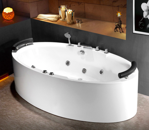 Ванна акриловая гидромассажная Frank 2018114 200х110 отдельностоящая овальная с каркасом - фото 3