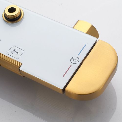 Душевая стойка Shevanik S4726G настенная цвет золотой сатин - фото 5