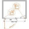 Душевая дверь Cezares ELENA ELENA-W-B-11-40+70-C-Cr 110х195 стекло прозрачное профиль хром