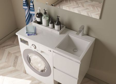 Раковина из искусственного камня Эстет Даллас ФР-00002062 100х50 накладная цвет белый 1 отверстие под смеситель