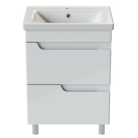 Тумба с раковиной Orange TOPLINE-Milano TM60-02+RA 60х50 напольная цвет белый