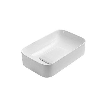 Раковина из сантехнического фарфора Vincea VBS-50450 50х40 накладная цвет белый без отверстий под смеситель