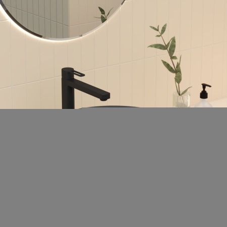 Раковина из сантехнического фарфора Ambassador Queen 116T20201 50х50 накладная цвет черный без отверстий под смеситель