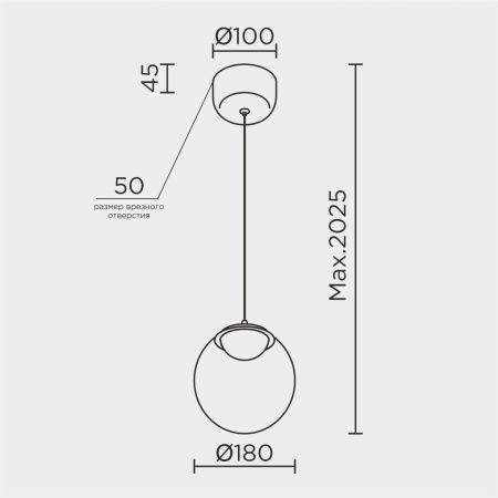 Светильник подвесной Modelux ML.2338.180 BK-GD