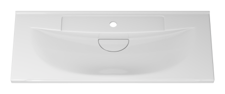 Раковина мебельная из искусственного камня Misty EVVA 100 Р-Евв14100-Д 100х40 накладная цвет белый