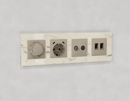 Комплект механизма электрической розетки 2USB С+C 20W с/з на винтовых зажимах 16A-250V Ambrella Volt MA MA370510 - фото 2