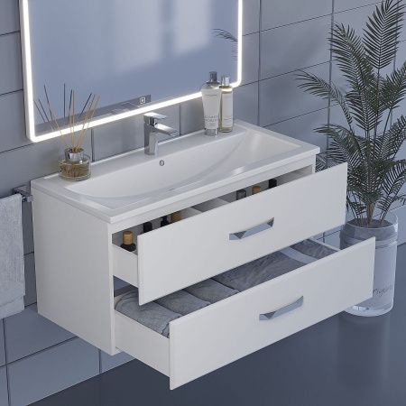 Тумба с раковиной Uperwood Foster 291020533 100х50 цвет белый