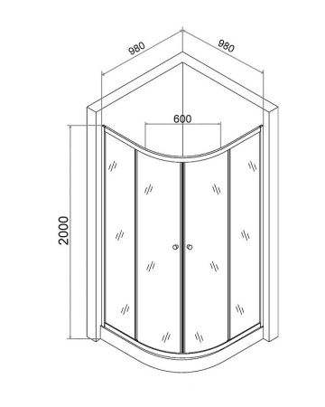 Душевой уголок Agger A01-100TCR 100х100 стекло прозрачное профиль хром с поддоном