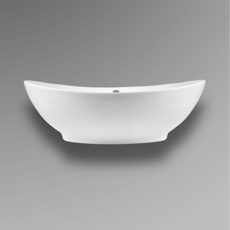 Раковина из сантехнического фарфора Bond Oval S55-590 59х38 накладная цвет белый глянцевый