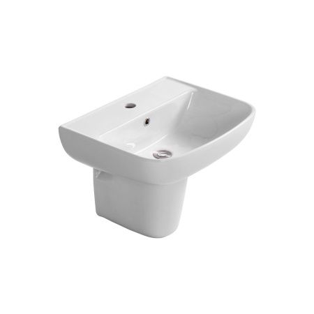 Раковина из сантехнического фарфора Aquatek AQ5430-00 50х50 подвесная цвет белый 1 отверстие под смеситель