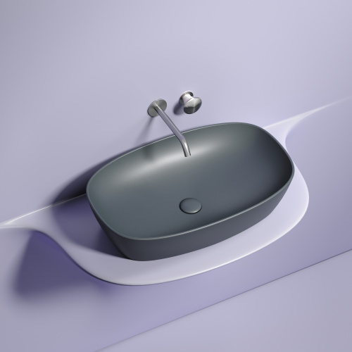 Раковина Ceramica Nova ELEMENT 60 см CN6049MDH накладная цвет темный антрацит матовый - фото 2