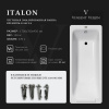 Ванна чугунная Vinsent Veron Italon VIT1707045 170х70 пристенная прямоугольная с ножками