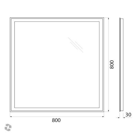 Зеркало с подсветкой и антизапотеванием BelBagno SPC-GRT-800-800-LED-TCH-WARM 80х80 подвесное