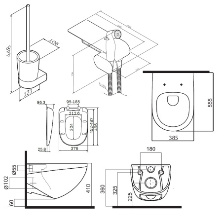 Унитаз подвесной Am.Pm Sensation CK30H0904W белый с сиденьем микролифт безободковый каскадный смыв