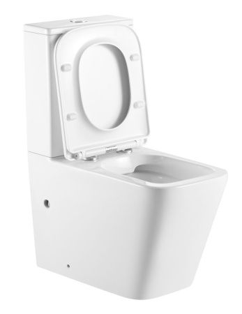 Унитаз-компакт напольный с бачком Iberica Blanca Toledo alto IB.TLA.121.1B1 белый с сиденьем микролифт безободковый каскадный смыв