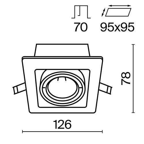 Светильник встраиваемый Maytoni Technical Metal Modern DL008-2-01-B - фото 3