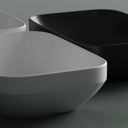 Раковина из сантехнического фарфора Ceramica Nova ELEMENT CN6055 50х40 накладная цвет белый без отверстий под смеситель