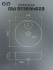 Раковина керамическая Gid 53315 40х40 накладная цвет черный/серебро без отверстий под смеситель