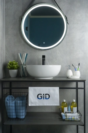 Раковина керамическая Gid Esfera 51103 40х40 накладная цвет белый без отверстий под смеситель