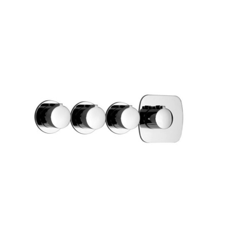 Смеситель для душа Gessi Tondo 43236#031 встраиваемый в стену хром с термостатом (внешняя часть)