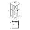 Душевая кабина Тритон Вельвет-К Щ0000061852 90х90 квадратная с крышей ориентация универсальная