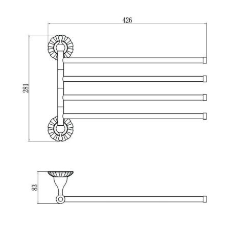 Полотенцедержатель Savol S-08904C