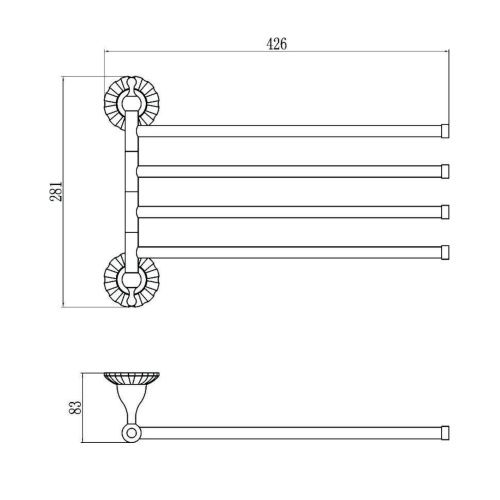 Полотенцедержатель Savol S-08904C - фото 3