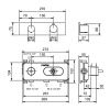 Смеситель для душа Fantini Venezia 29 P6 N272B встраиваемый в стену золото с термостатом