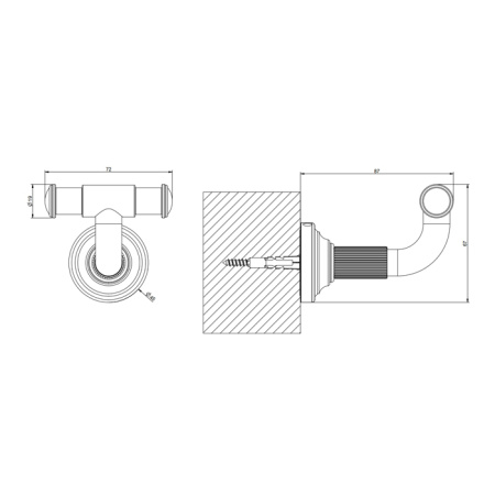 Крючок двойной Gessi Venti20 65521#031