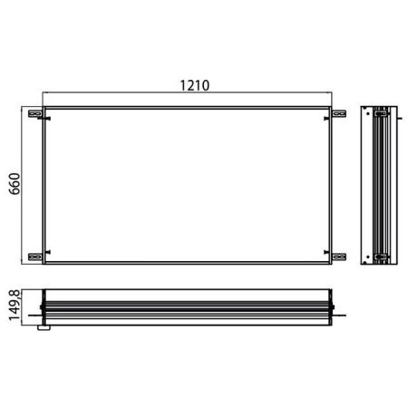 Монтажная рама для зеркального шкафа Emco Asis 9897 000 22