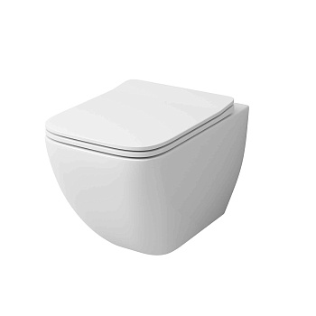 Унитаз подвесной Grossman Санфаянс GR-4447S белый глянцевый с сиденьем микролифт безободковый каскадный смыв