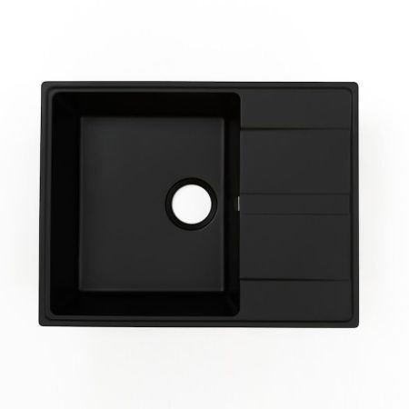 Кухонная мойка Grandex Aqua 600314 65х50 цвет черный поверхность матовая